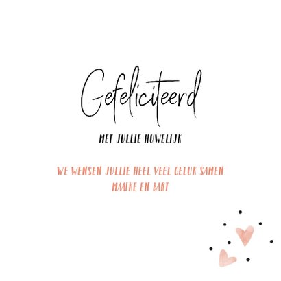 Felicitatie getrouwd en ze leefden nog lang en gelukkig 3