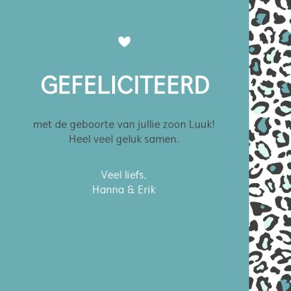 Felicitatie - Grote cirkel met luipaard print 3