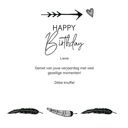 Felicitatie Handlettering Veren 3