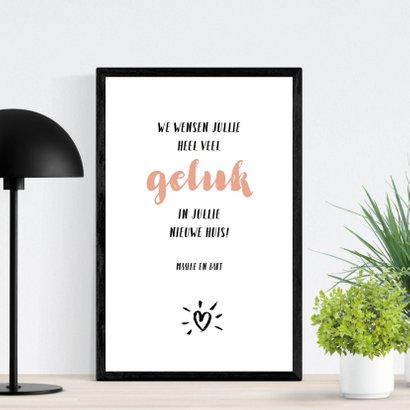 Felicitatie happy new home poster en planten 3