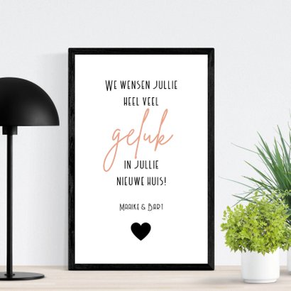 Felicitatie happy new home poster en planten 3