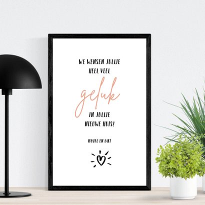 Felicitatie happy new home poster en planten 3