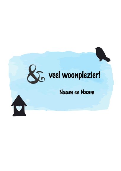 Felicitatie Happy new home - zwart wit 3