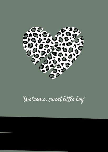 Felicitatie - Hart met luipaard print 2