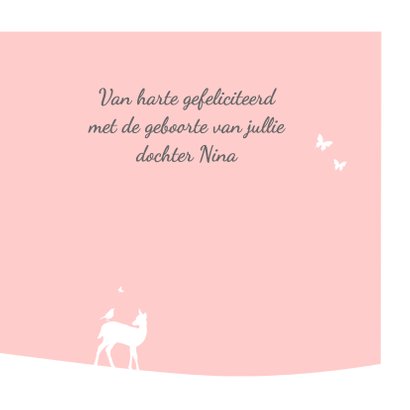 Felicitatie - Hartjesboom meisje silhouet 3