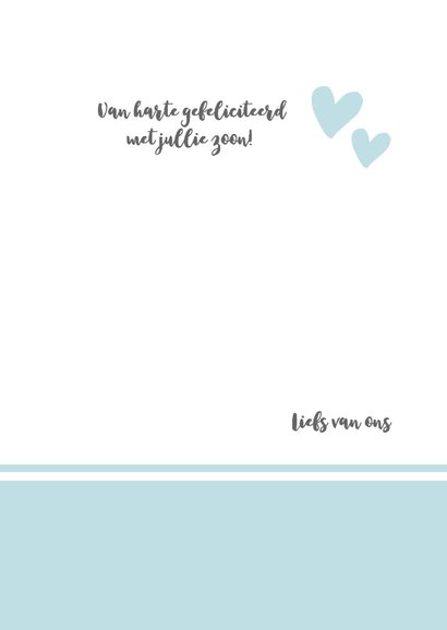Felicitatie - hello little one blauw 3