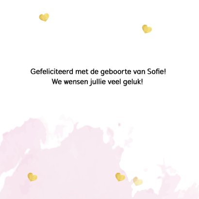 Felicitatie - hello little one roze 3