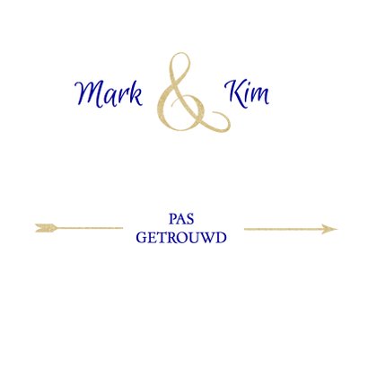 Felicitatie huwelijk blauw hart 2