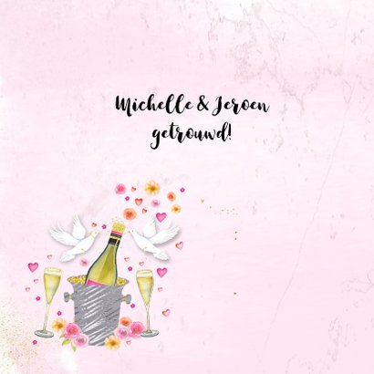 Felicitatie huwelijk champagne 2