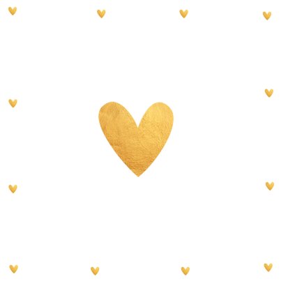 Felicitatie huwelijk foto hartjes goud 2