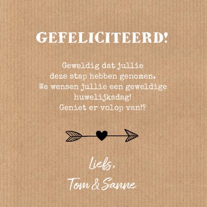 Verwonderlijk Felicitatie huwelijk getrouwd label hartjes | Kaartje2go TW-71