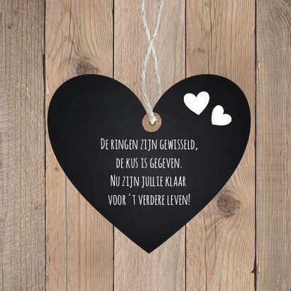 Felicitatie huwelijk hartje houtlook 2