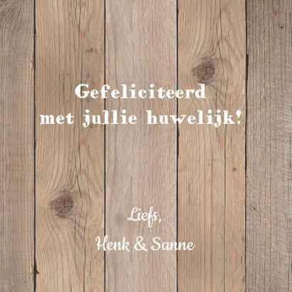 Felicitatie huwelijk hartje houtlook 3