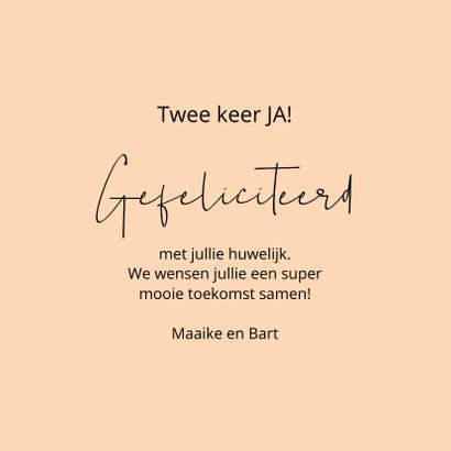Felicitatie huwelijk Jaaaa this says it all 3