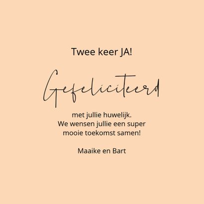 Felicitatie huwelijk Jaaaa this says it all 3