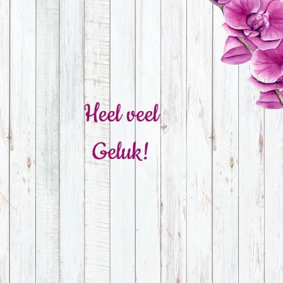 Felicitatie huwelijk orchidee 3