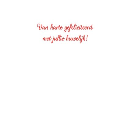 Felicitatie huwelijk rood hart 3