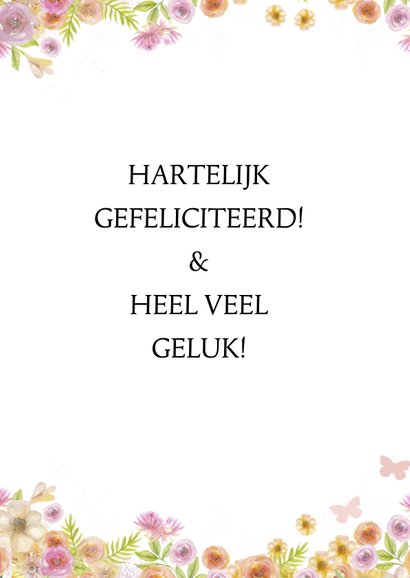 Felicitatie huwelijk schoolbord 3