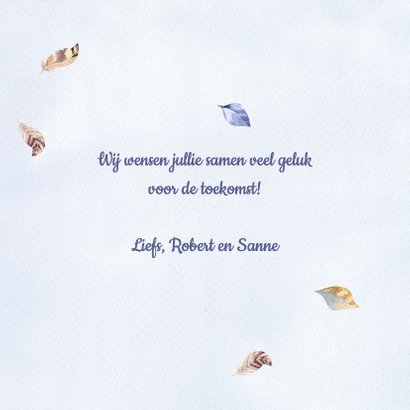 Felicitatie huwelijk uil met hart 3