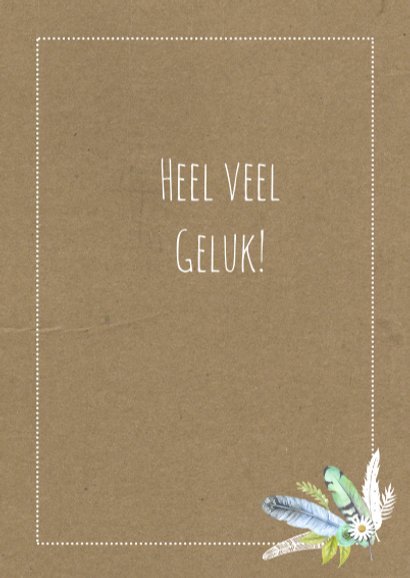 Felicitatie huwelijk veren 3