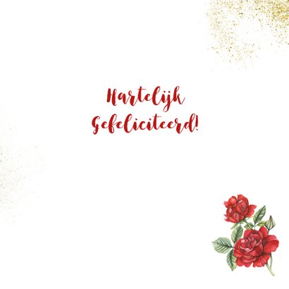 Felicitatie huwelijksjubileum roos 3
