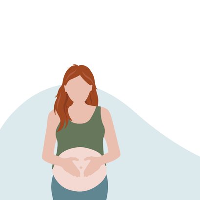 Felicitatie illustratie zwangere vrouw 2