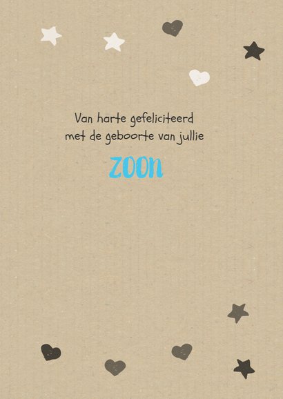 Felicitatie jongen kraft sterren 3