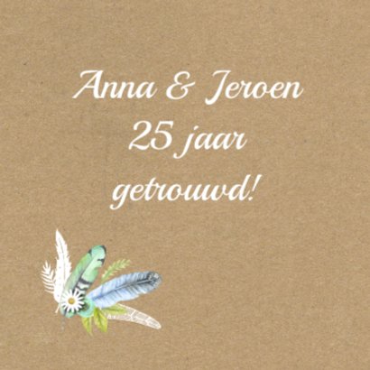 felicitatie jubileum hart veren 2