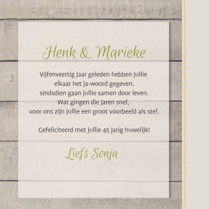 Felicitatie Jubileum ranonkel wit groen 3