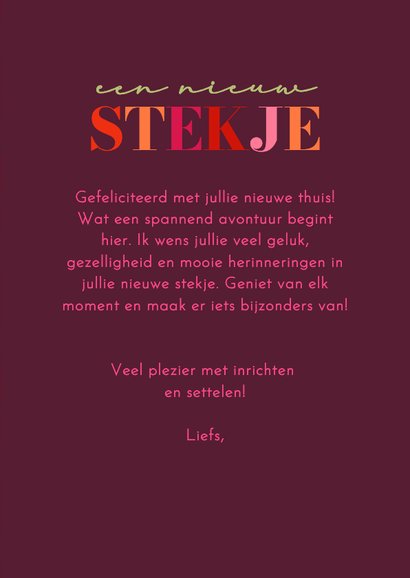 Felicitatie kaart 'een nieuw stekje' retro potjes 3