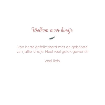 Felicitatie kaart geboorte met een lief maantje met hartjes 3