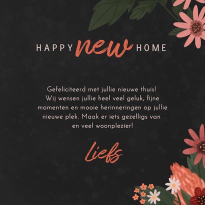 Felicitatie kaart huis 'Happy new home' met sleutel 3