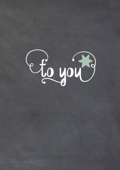 Felicitatie kaart krijtbord met handlettering 3
