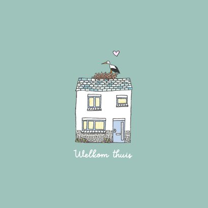 Felicitatie kaart met schattige huisjes 2