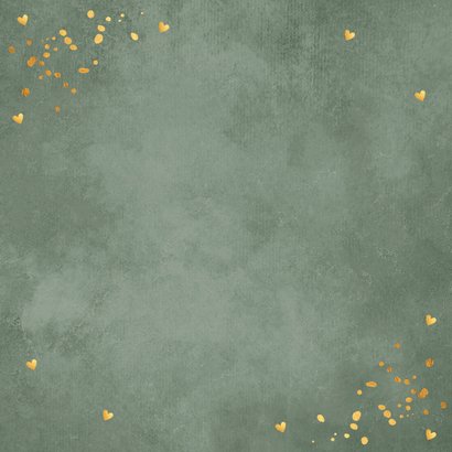 Felicitatie kaart nieuwe baan groen NewJob goudlook Achterkant