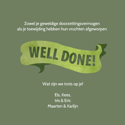 Felicitatie kaart voor het behalen van een doctoraat 3