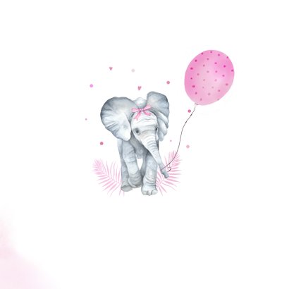 Felicitatie kleinkind olifant ballon 2