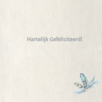 Felicitatie kleinzoon veren 3