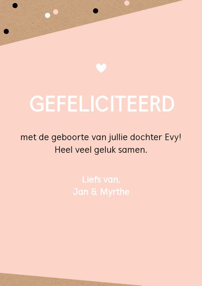 Felicitatie - Kraft met stippen 3