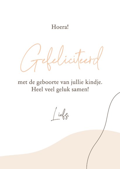 Felicitatie lijntekening moeder met kindje 3
