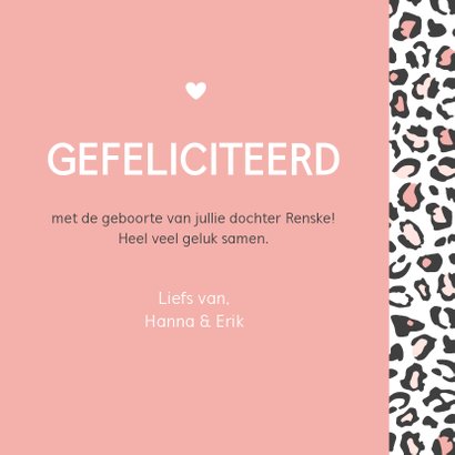 Felicitatie - Luipaard print met cirkel 3