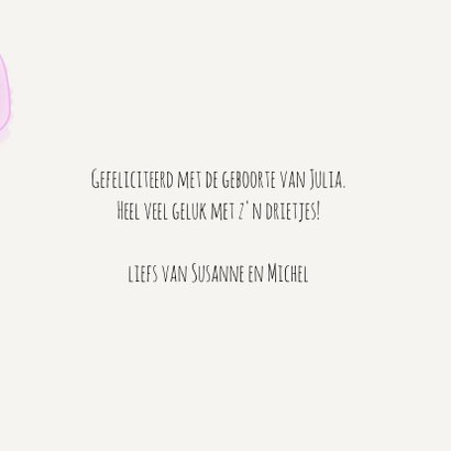Felicitatie Meisje vogeltjes 3