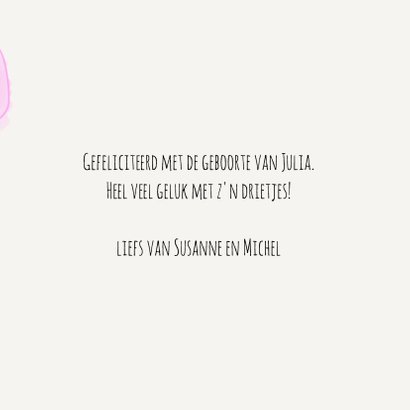 Felicitatie Meisje vogeltjes 3