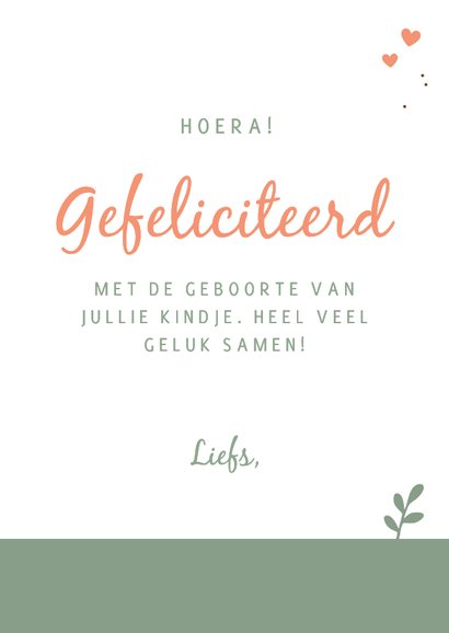 Felicitatie met schattige luiaard met baby 3