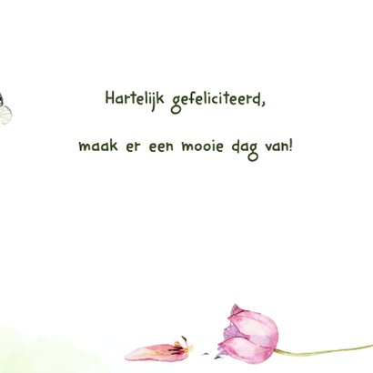 Felicitatie met tulpenboeket 3