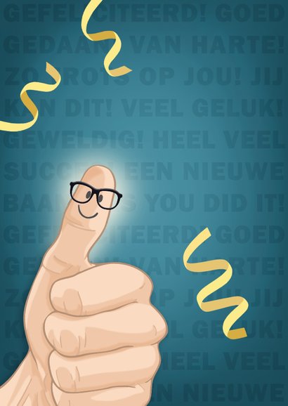 Felicitatie new job duimpje  2