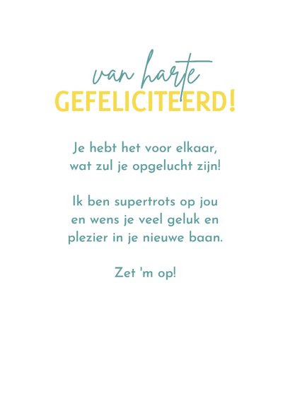 Felicitatie new job duimpje  3