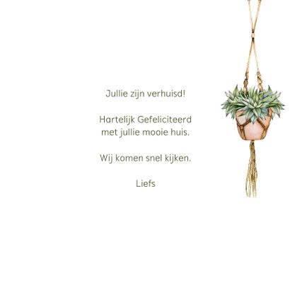 Felicitatie nieuwe woning hangplanten 3