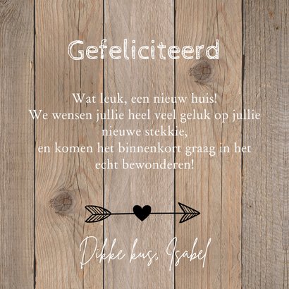 Felicitatie nieuwe woning hout labelprint 3
