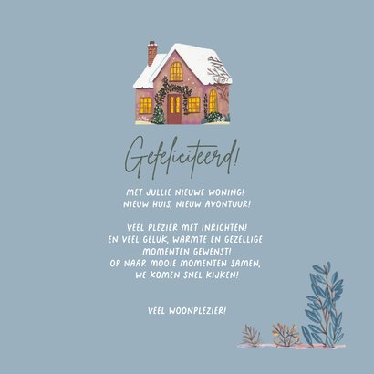  Felicitatie nieuwe woning huisje in de sneeuw 3